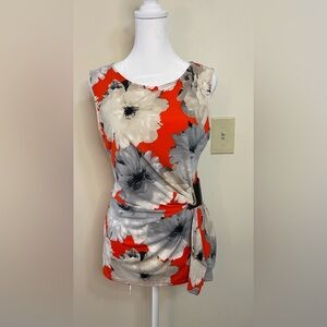 Calvin Klein Women’s Floral Sleeveless Top Blouse Size Small.